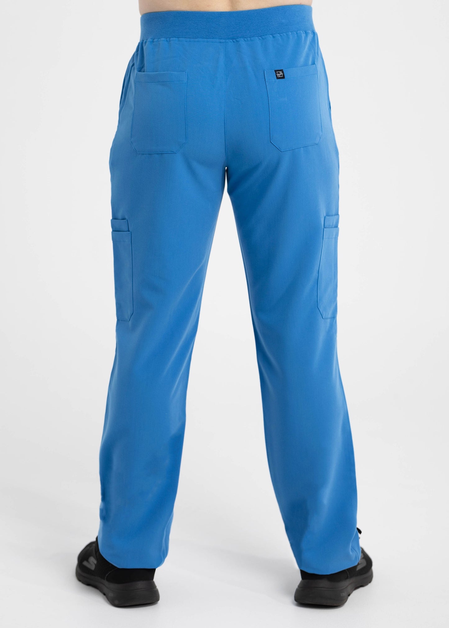 Men's Cargo Scrub Pants in Azure Blue